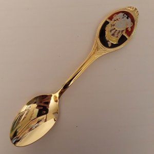 GOLD PLATED STAINLESS STEEL 4 3/4" TEASPOON - STUNNING DESIGN - MADE IN JAPAN